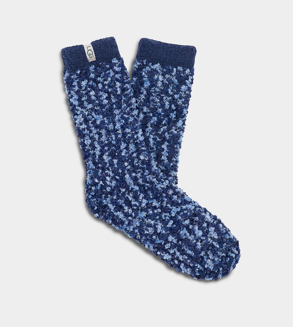 Ugg Cozy Chenille - Womens Socks - Navy - NZ (2630ZOBIC)